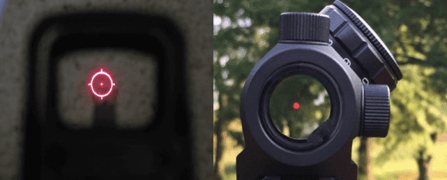 red dot sight vs holographic sight