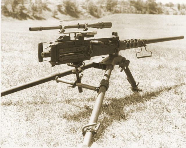 Hathcock Scope on a modified M2 Browning Heavy Machine Gun